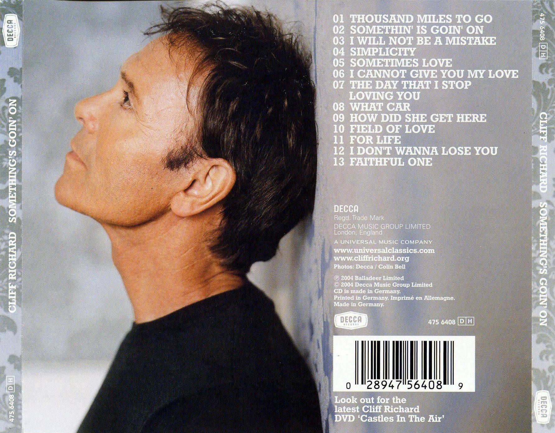 Cliff Richard Somethings Goin On : Back